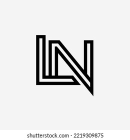 Initial letter LN monogram logo template design