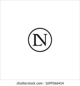 Initial letter ln or nl logo vector design template