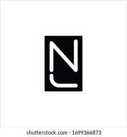 Initial letter ln or nl logo vector design templates