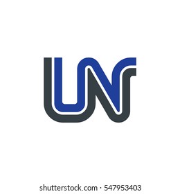 Initial Letter LN UN Linked Design Logo