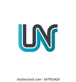 Initial Letter LN UN Linked Design Logo