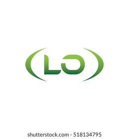 initial letter LO brackets uppercase logo green vector element template design