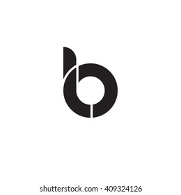 initial letter lo linked round lowercase monogram logo black