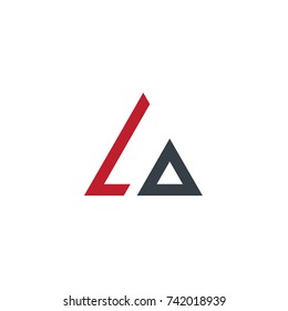 Initial Letter LO Linked Triangle Design Logo