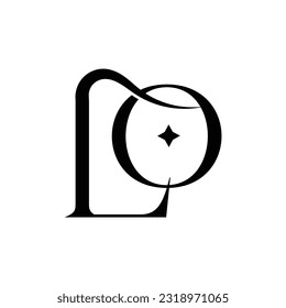 
Initial letter LO logo design 