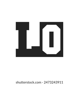 Initial Letter LO Logo Design Template. LO Logo