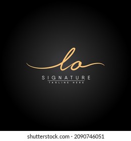 Initial Letter LO Logo - Handwritten Signature Logo