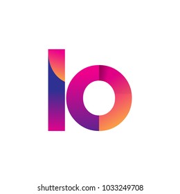 Initial Letter LO Logo Lowercase, magenta and orange, Modern and Simple Logo Design.