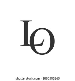 Initial letter LO logo template