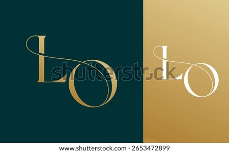 Initial letter LO OL logo design vector illustration for couple, wedding, and business