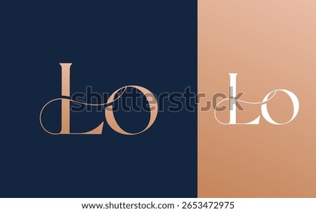 Initial letter LO OL logo design vector illustration for couple, wedding, and business