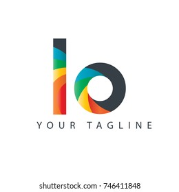 Initial Letter LO Rounded Design Logo