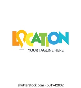 Initial Letter Location Logo With Icon