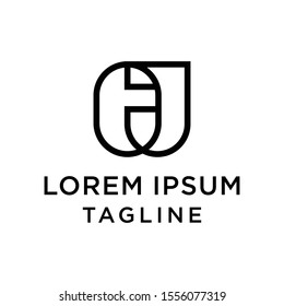 initial letter logo 0J, J0 logo template 