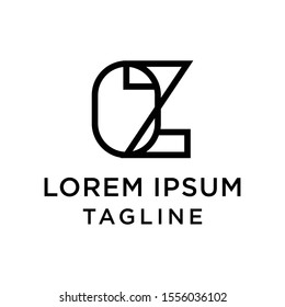 initial letter logo 0Z, Z0 logo template