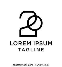 initial letter logo 2O, O2 logo template 
