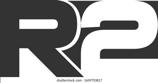 initial letter logo 2R, R2 logo template