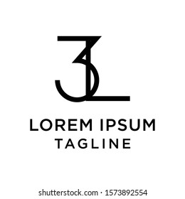 initial letter logo 3L, L3 logo template 