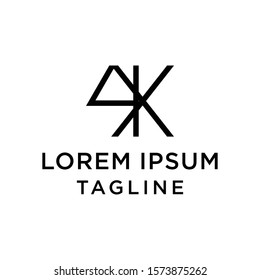 initial letter logo 4X, X4 logo template 