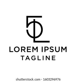 initial letter logo 5L, L5 logo template 