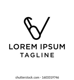initial letter logo 6V, V6 logo template 