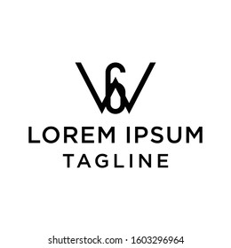 initial letter logo 6W, W6 logo template 