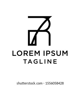 initial letter logo 7R, R7 logo template