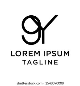 initial letter logo 9Y, Y9 logo template