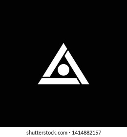 Initial Letter logo AA A with Black Background