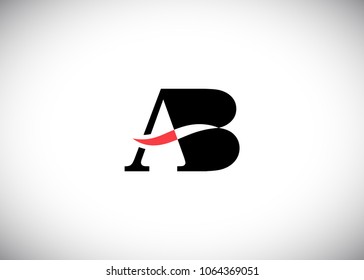 initial letter logo AB, BA, logo template