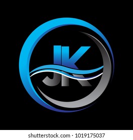 initial letter logo AB company name blue and grey color on circle and swoosh design. vector logotype for business and company identity.
