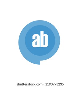 Initial Letter Logo AB Template Design