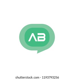 Initial Letter Logo AB Template Design