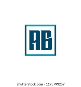 Initial Letter Logo AB Template Design