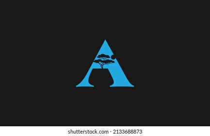 Letra inicial Modelo vectorial de diseño abstracto Logo Estilo de espacio negativo.