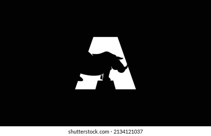 Letra inicial Modelo vectorial de diseño abstracto Logo Estilo de espacio negativo.