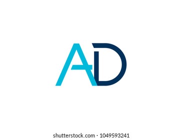 initial letter logo ad, da, logo template