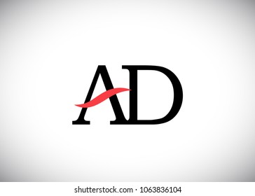 initial letter logo AD, DA, logo template