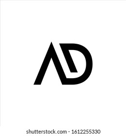 initial letter logo ad  da  logo template