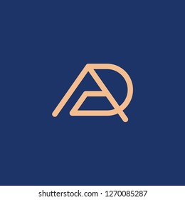 initial letter logo AD, logo template