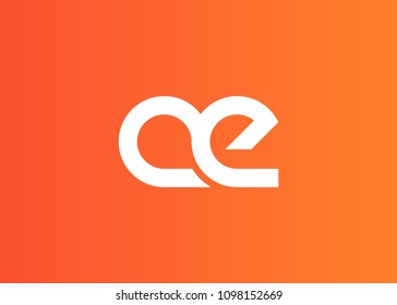 initial letter logo AE, logo template