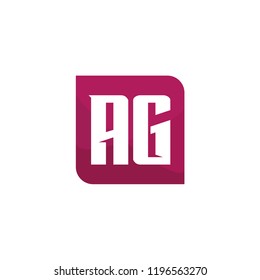 Initial Letter Logo AG Template Design