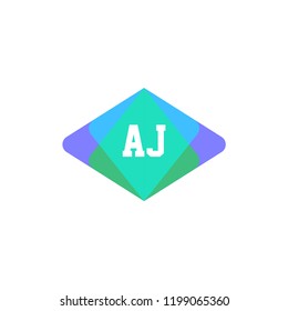Initial Letter Logo AJ Template Design