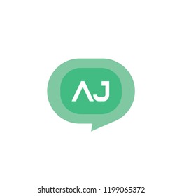 Initial Letter Logo AJ Template Design
