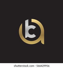 initial letter logo ak, ka, k inside a rounded lowercase logo gold silver
