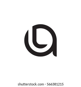 logotipo de la letra inicial al, la, l dentro de un monograma negro redondeado en minúsculas