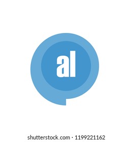 Initial Letter Logo AL Template Design