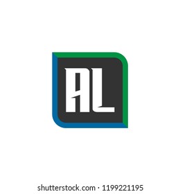 Initial Letter Logo AL Template Design