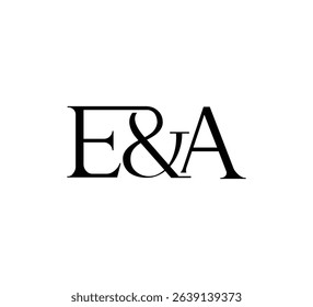 Initial Letter Logo. Ampersand Symbol. Logotype design. Simple Luxury Black Flat Vector EA