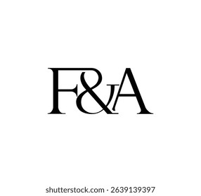 Initial Letter Logo. Ampersand Symbol. Logotype design. Simple Luxury Black Flat Vector FA